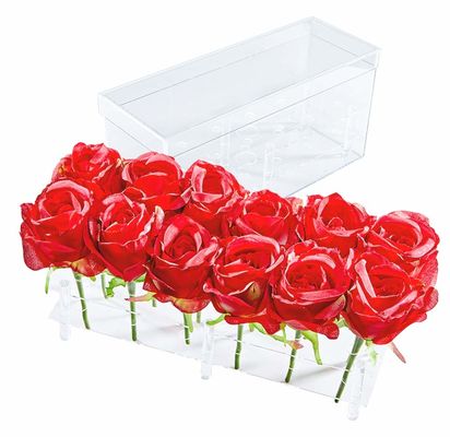 Украшение водоустойчивой вековечной коробки роз акриловой ежедневное для 25 роз