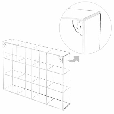 Стена рамки дисплея 12 отсеков акриловая установила шкаф счетчика организатора Bathroom