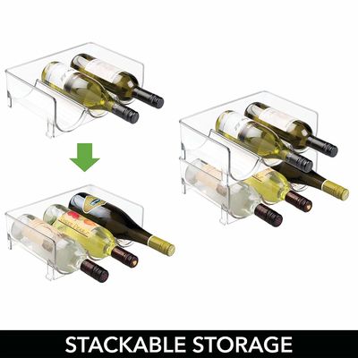 Современный Stackable акриловый держатель бутылки вина для Countertops кухни