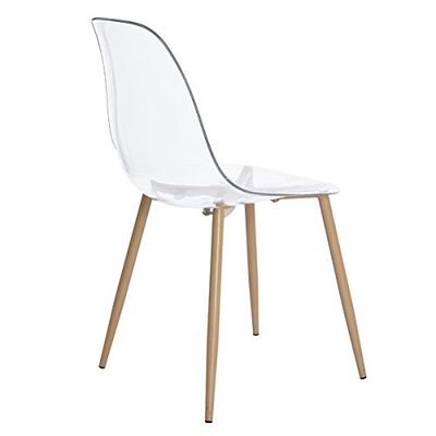 Стул призрака ясности ODM OEM акриловый, Eames вводит пластиковый стул в моду с ногами металла