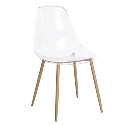 Стул призрака ясности ODM OEM акриловый, Eames вводит пластиковый стул в моду с ногами металла